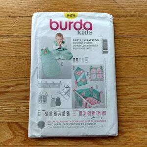 Baby Bunting Bag Nursery Sewing Pattern UNCUT Burda 9479 Shower Gifts